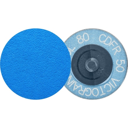 Pferd PFERD COMBIDISC Abrasive Disc, 2in Dia, Type CD, 80 Grit, VICTOGRAIN-COOL 42449