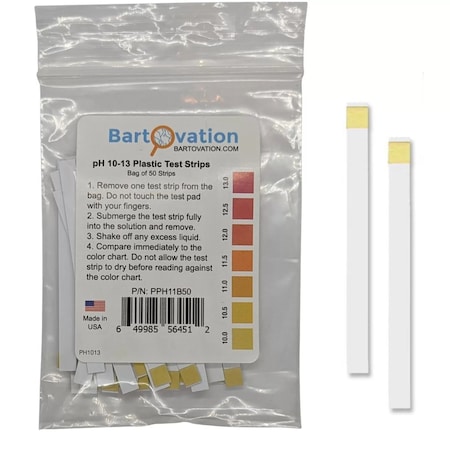 Bartovation pH 10-13 PLASTIC STRIPS PPH11B50