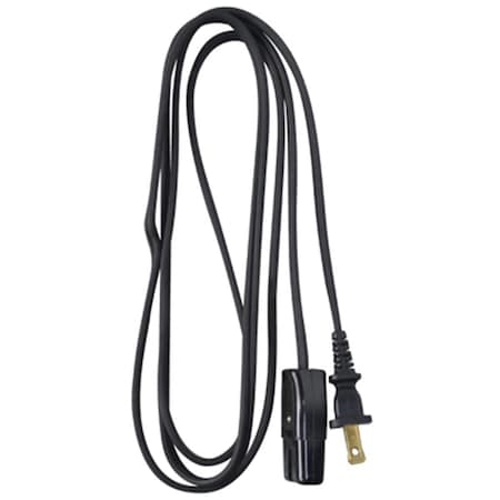 Dendesigns 09306ME 6 ft. Black Miniature Plug Appliance Cord DE697723