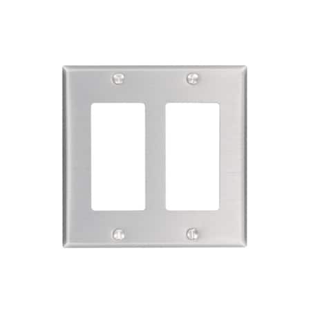 Leviton Wall Plate, Decorator-Rocker, Aluminum 83409