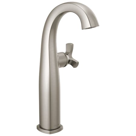 Delta Stryke Single Handle Vessel Bathroom Faucet, 6.44 in, Lumicoat Stainless 7776-SS-PR-DST