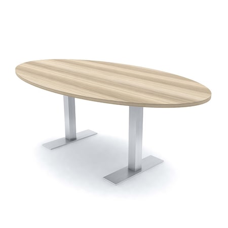 Skutchi Designs 4 Person Conference Table With Power Unit | 7' Oval Table | Harmony Series HAR-OVL-48X84-T-K525-NA