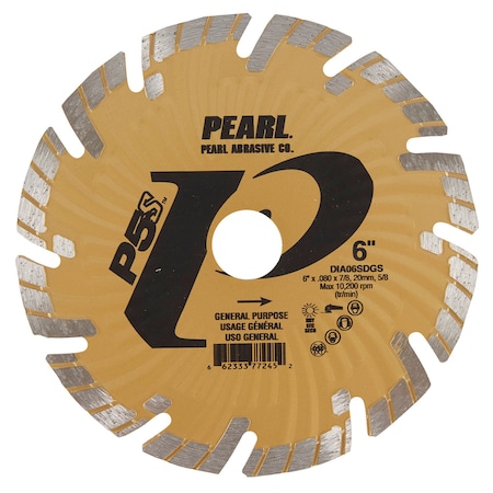 Pearl P5 SDGS Super Premium Turbo Blade 6 in. 5/8 in.-20mm-7/8 in. DIA06SDGS