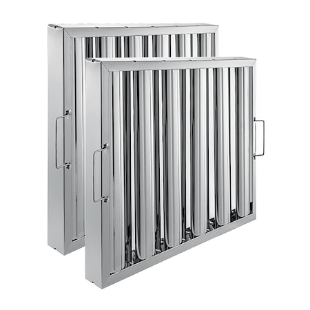 Amgood 20 in. x 16 in. x 2 in.  Stainless Steel Hood Filter, 2PK SSHF-2016-2PK-Z