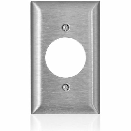 Leviton WallPlate, SingleCircularOpening, SS SS721-40