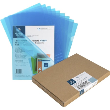 Business Source Letter File Sleeve, Blue, 50PK BSN00605BX