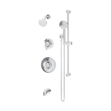 Symmons Birch HydroMersion Double Handle Tub and Shower Trim Kit with Hand Spray (Valve Not Included) 599615TRM