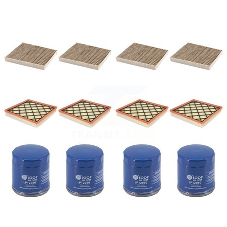 Pur 4x Air + 4x Cabin + 4x Engine Oil Filter 12 Total Kit For Chevrolet