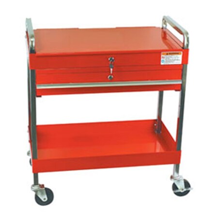 Gourmetgalley 8013A Service Cart W Locking Top Red GO3045508