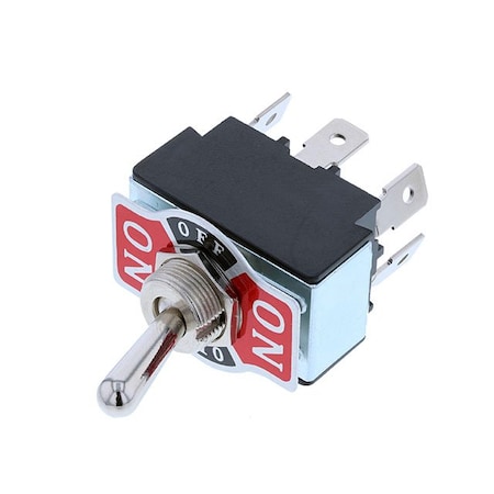 Switch Components Toggle, 6P DPDT ON-OFF-ON, Tab TB2-2F-DC-1