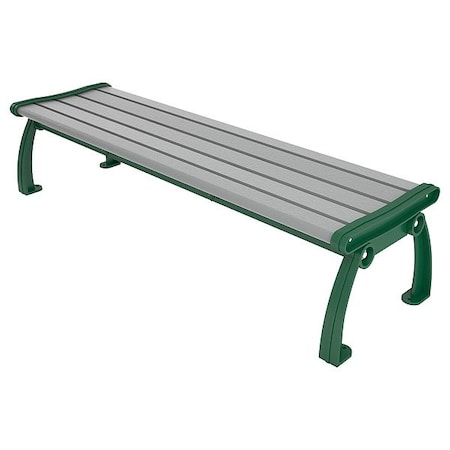 Ultrasite Outdoor Bench, 72 in L, Gray PB 6GRAGFHERBAC