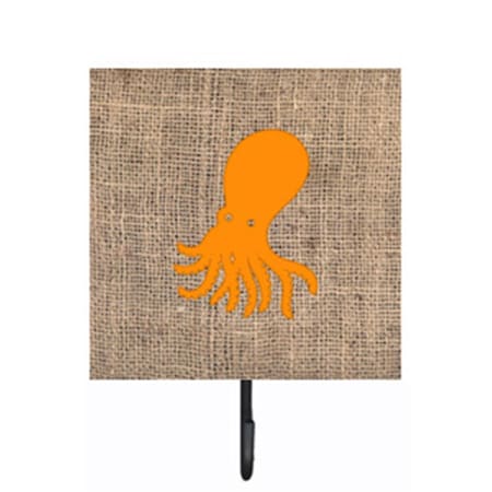 Carolines Treasures Octopus Burlap And Orange Leash Or Key Holder BB1098-BL-OR-SH4