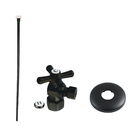 Pinpoint Trimscape 0.5 in. IPS x 0.37 in. Compression Outlet Trimscape Toilet Supply Kit, Matte Black PI1588130