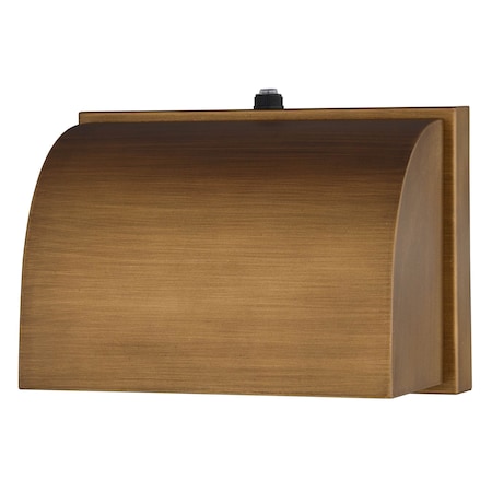 Vaxcel Walsh 1-Light Wrm Brass Dusk to Dawn Modern Outdoor Wall Sconce Fixture Dark Sky T0794