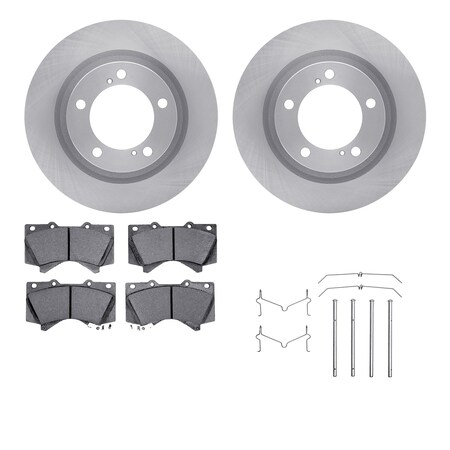 Dynamic Friction Co DFC Brake Rotor with 5000 Brake Pads and Hardware Kit 6512-76671
