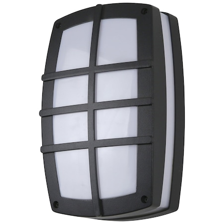 Sunlite 11in. LED Black Bulkhead Outdoor Wall Sconce Light Fixture, 12W 40W=  650 Lumens 30K/40K/50K 85103-SU