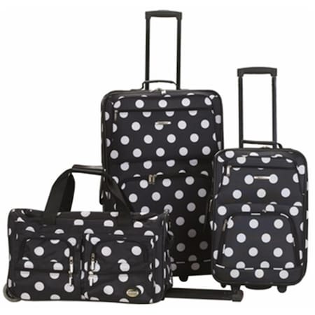 Rockland 3 PC LUGGAGE SET - BLACKDOT F165-BLACKDOT