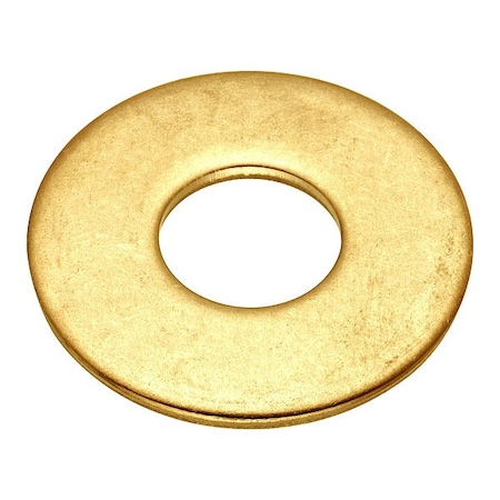 Zoro Select Flat Washer, For Screw Size 9/16 in , Brass Plain Finish, 2 PK WASB91RBR