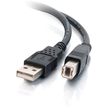 C2G 2m (6.6ft) USB 2.0 A to B Cable - M/M - Black - Type A USB - Type B USB - 6ft - Black 28102