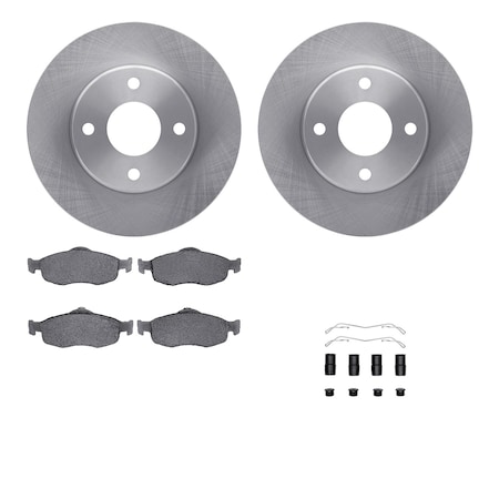 Dynamic Friction Co DFC Brake Rotor with 5000 Brake Pads and Hardware Kit 6512-56064