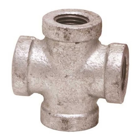 Proplus 1/4 Galvanized Malleable Cross Silver 44343