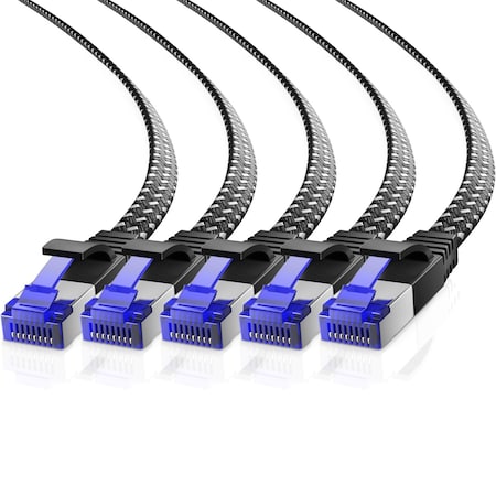 Maximm 12ft Cat7 Shielded Ethernet Cable 10Gbps 600MHz, 5PK, Black, 5PK C7F-12FT-5PK-BKBRD