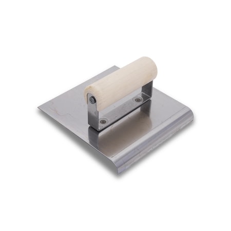 Marshalltown Stainless Steel Hand Edger, Concrete Edger, Straight End Edger, 6 x 6 inch Edger, 1/2 inch Radius CE514S