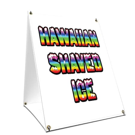 Signmission Hawaiian Shaved Ice, 24 Inch x 18 Inch A-frame Yard Sign, Plastic Sign SBC-1824-Hawaiian Shaved Ice