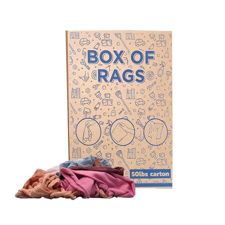 Supremeplus New Color Knit T-Shirt Cleaning Rags, 50 lbs. Box SP-5992