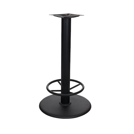 Bfm Seating Stamped Steel - 22in Round Base - Dining Height - 4in Column - 11 7/8in Bolt-On Top Plate STB-224R