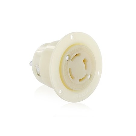 Leviton Industrial Grade Flanged Outlet 20/10 Amp, 250 Volt/600 Volt 7409-GC