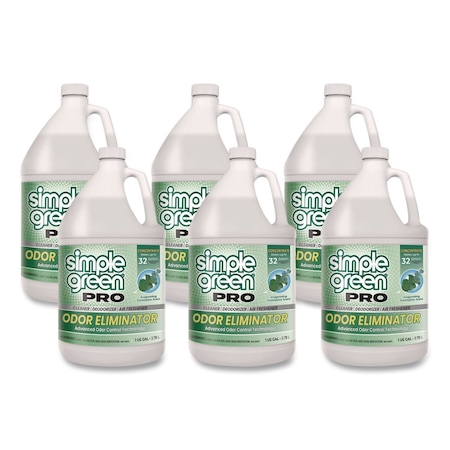 Simple Green Pro Odor Eliminator, Eucalyptus Scent, 1 gal Bottle, 6PK 4210100651128