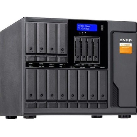 Qnap 16-bay desktop SATA JBOD expansion unit with a QXP-1600eS PCIe SATA host card TL-D1600S-US