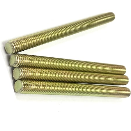 Zmg Fasteners Plus 1/2 - 13 X 36" FULLY THREADED STRAIGHT ROD SAE GR 8 J429 ZINC TRIVALENT YELLOW 2038447