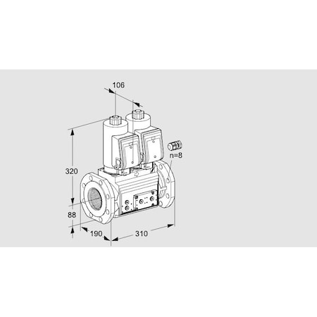 Honeywell Kromschroder VLV, DBL SOLND, 80MM ISO FLG, VCS780F05NNK KS88203041