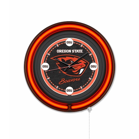 Holland Bar Stool Oregon State University 15 Double Neon Wall Clock Clk15BK