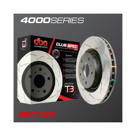 Hard Top Rear Slotted 4000 Series Rotor for 2005-2013 Ford Mustang GT-V6 HA3831926