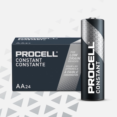 Duracell Procell Constant AA Alkaline Battery, 1.5V DC, PK24 PC1500BKD