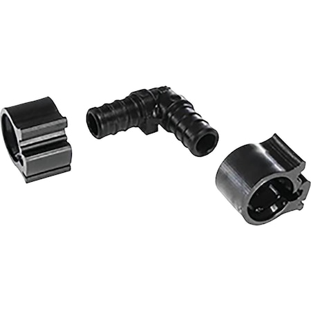 Flair-It PEXLock 1/2'' 90 Deg. Plastic Compression PEX Elbow, 1/4 Bend 30800