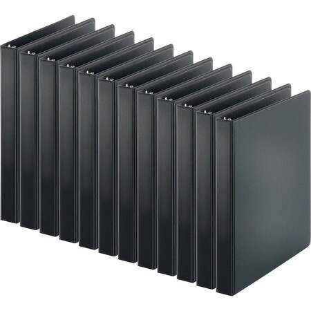 Business Source Basic Roundring Binder, Black, 12PK BSN09976CT