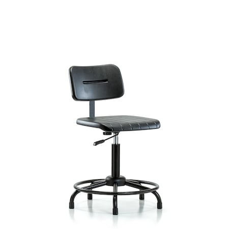 Blue Ridge Ergonomics Basic Poly Med Bench Chair, RT, Glides, Polyurethane, 19-1/2" to 27-1/2" Seat Height BR-BPMBCH-RT-RG