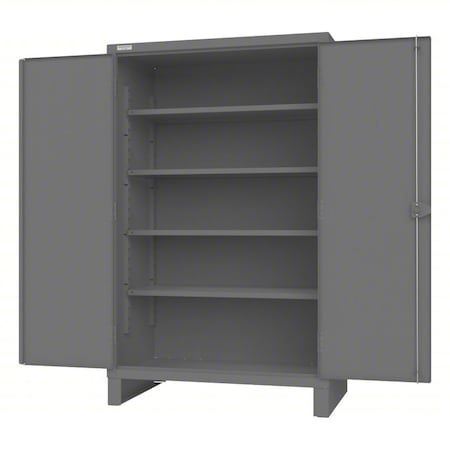 Durham Mfg Storage Cabinet, 78 in H, 48 1/4 in W, 30 1/4 in D, Swing, Padlockeable, 4 Shelves HDC-304878-4S95