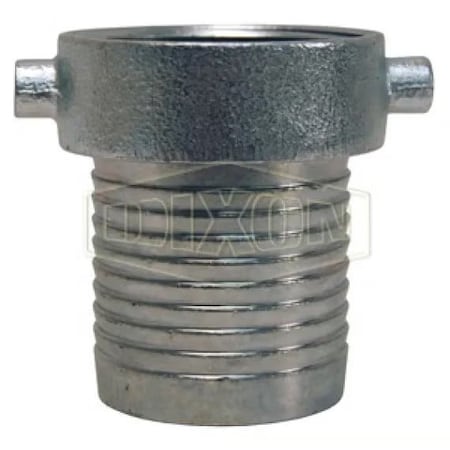 Dixon King Short Shank Suction Coupling with Plated Iron Nut, 3 in Nominal, Female NPSM End Style, Domest FCSM300