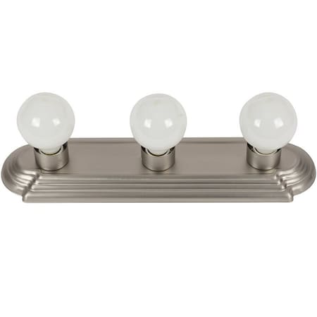 Sunlite 3 Lamp Vanity Globe Style Fixture, Brushed Nickel Finish 45000-SU