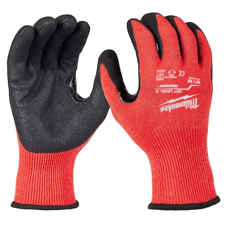 Milwaukee Tool Work Gloves, Cut Level A3 , Dipped , Nitrile , Sandy , M 1 PR 48-73-8631