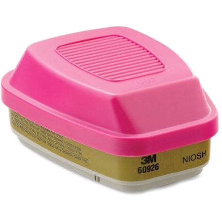 3M Combination Cartridge/Filter, 3M 6000/FF-400 Series, P100, Bayonet, Magenta/Olive, PK2 60926