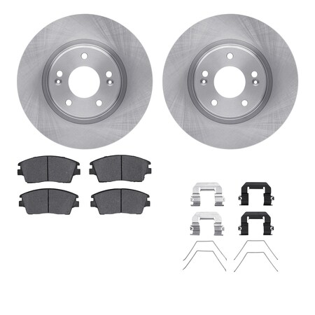 Dynamic Friction Co DFC Brake Rotor with 5000 Brake Pads and Hardware Kit 6512-03428