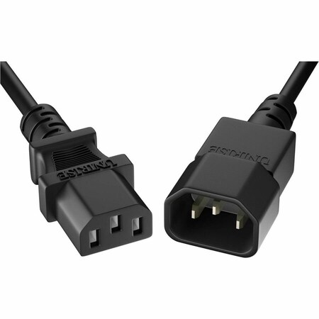 Unc Group Data Center Rated Power Cord C13-C14, 14Awg, 15Amp, 250V, Sjt Jacket, PWCD-C13C14-15A-08F-BLK