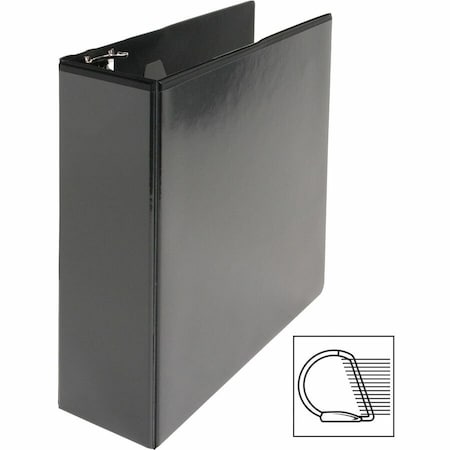 Business Source Ring Binder, Black, Clear Sleeve BSN28449