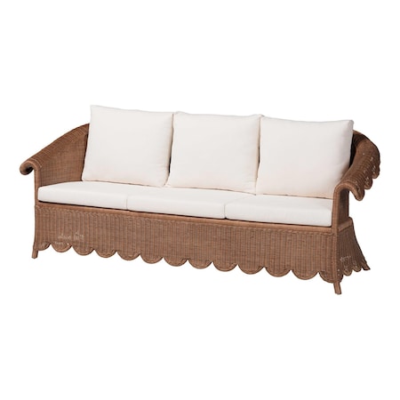 Bali & Pari Detta Natural Rattan Sofa with Cushion 263-14485-ZORO